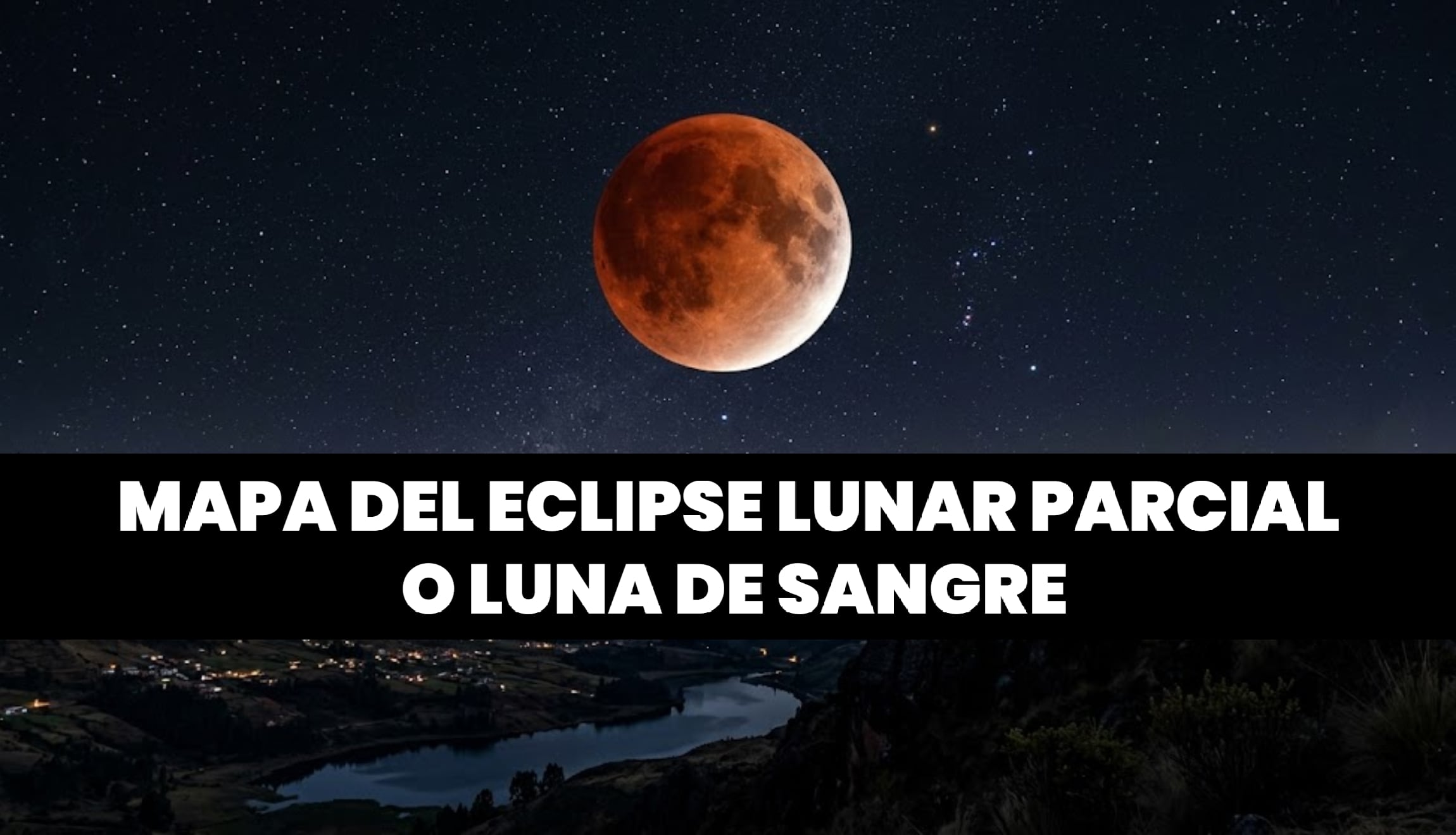 Conoce cuáles son los países a nivel mundial donde podrás ver el eclipse lunar parcial del 28 de agosto desde diferentes partes. (Foto: Imagen creada por Gestión Mix utilizando la IA de Gemini)