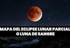 Mapa del eclipse lunar parcial de agosto 2026 - países y ciudades donde ver la Luna de sangre