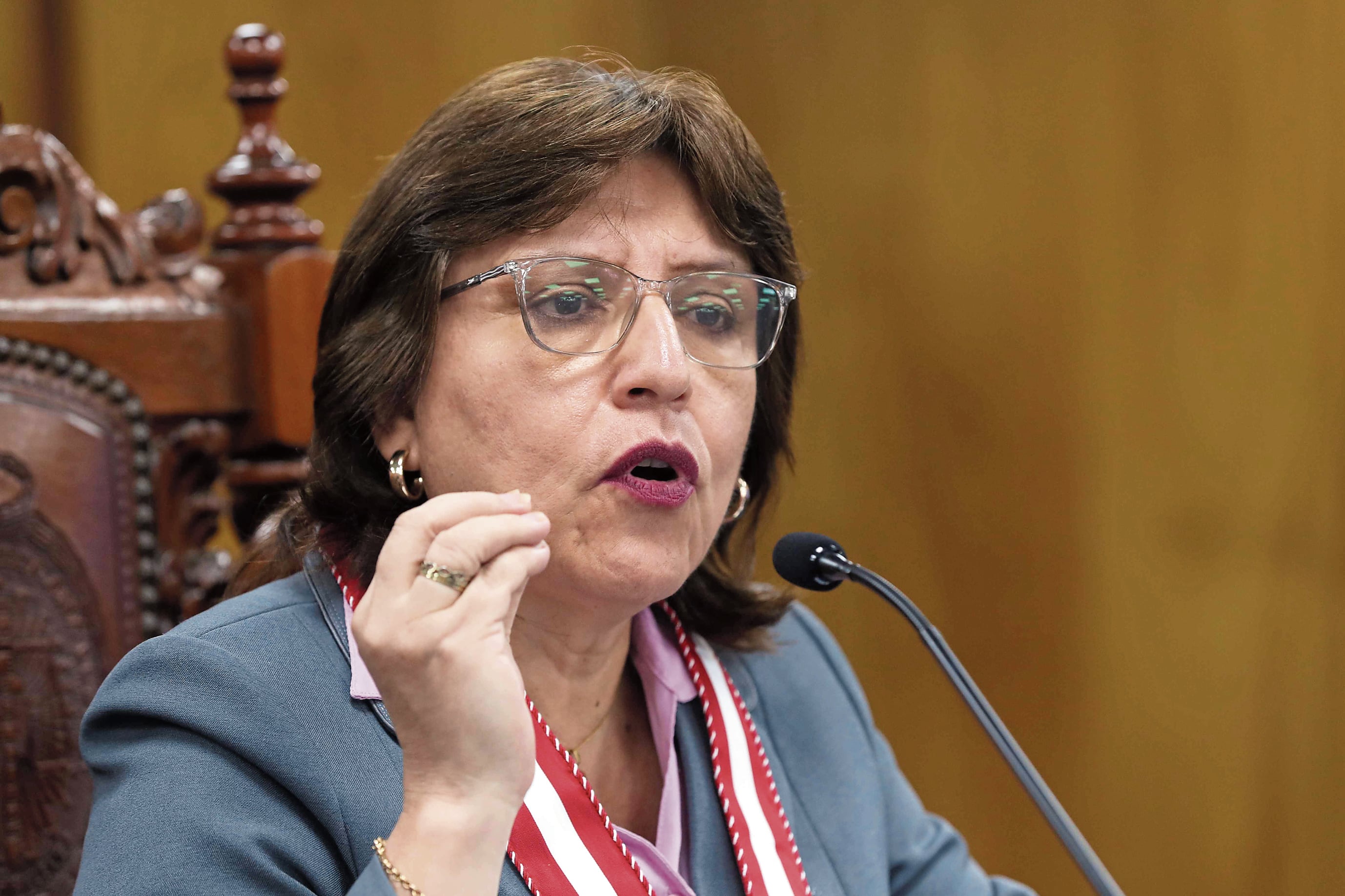 La fiscal de la Nación, Delia Espinoza, se pronunció por la situación del jefe de la ANC, Juan Fernández Jerí. Foto: Efe