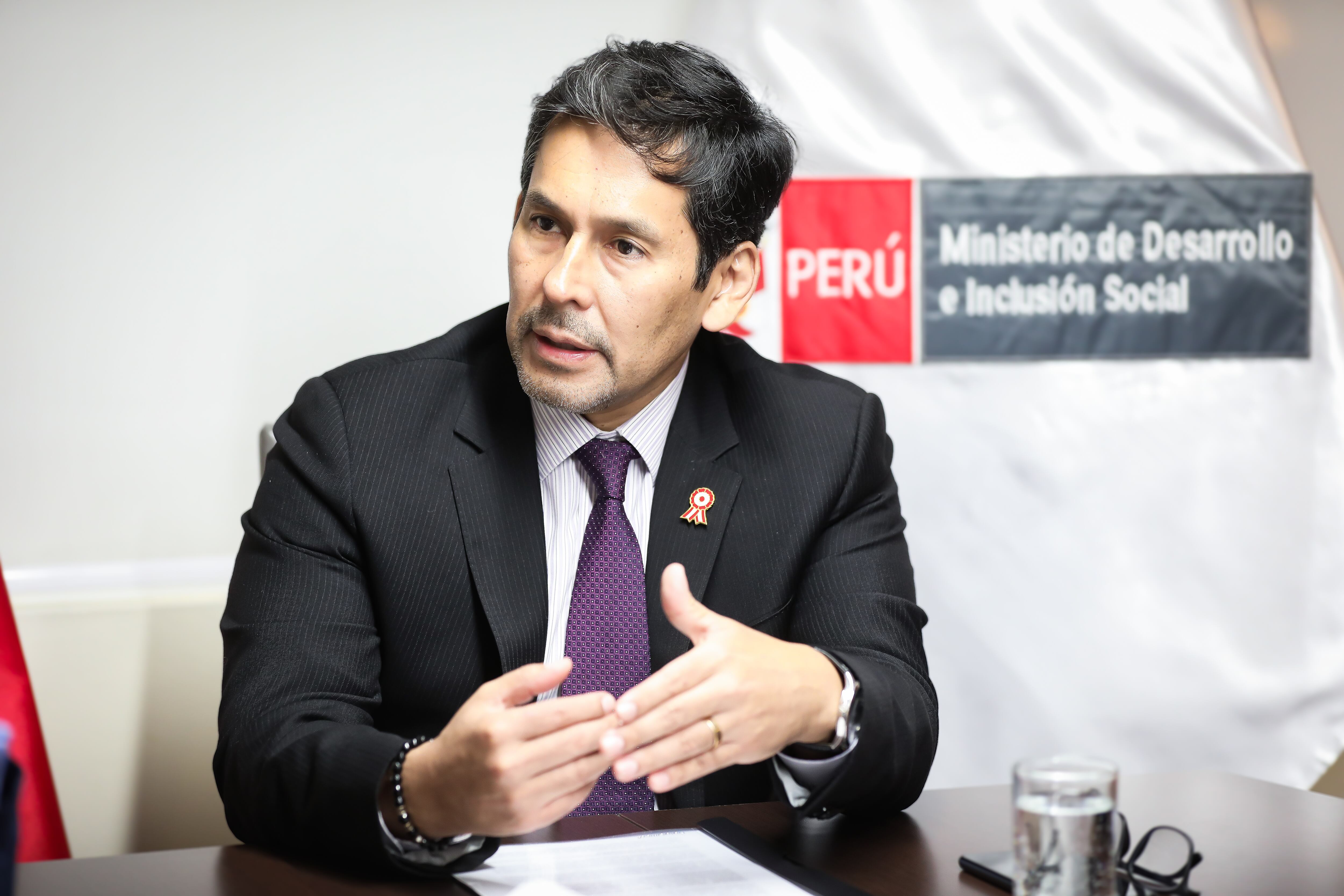 Julio Demartini encabeza el Midis desde el inicio del gobierno de Boluarte en diciembre. Foto: Midis.