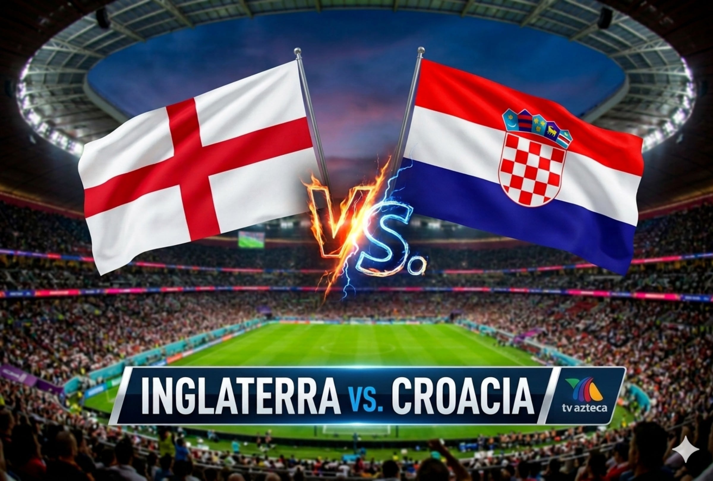 Los aficionados en México disfrutaron por el Canal 7 de TV Azteca en señal abierta el partido entre Inglaterra contra Croacia. (Foto: Imagen creada por Mix usando Gemini)