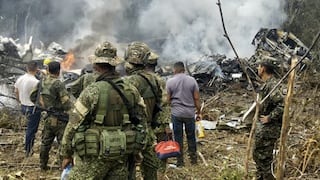 Al menos 8 muertos deja accidente de avión militar con 125 ocupantes en Colombia