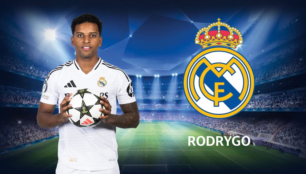 Rodrygo, delantero del Real Madrid. | Crédito: UEFA / Composición Mix