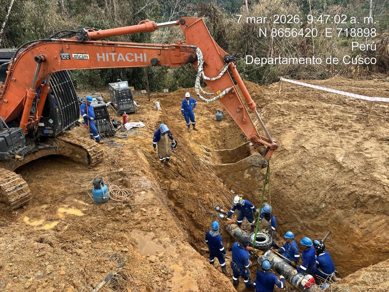 Gasoducto de TGP, finalmente la lluvia apagó las llamaradas que habían afectado el ducto de líquidos de gas natural.