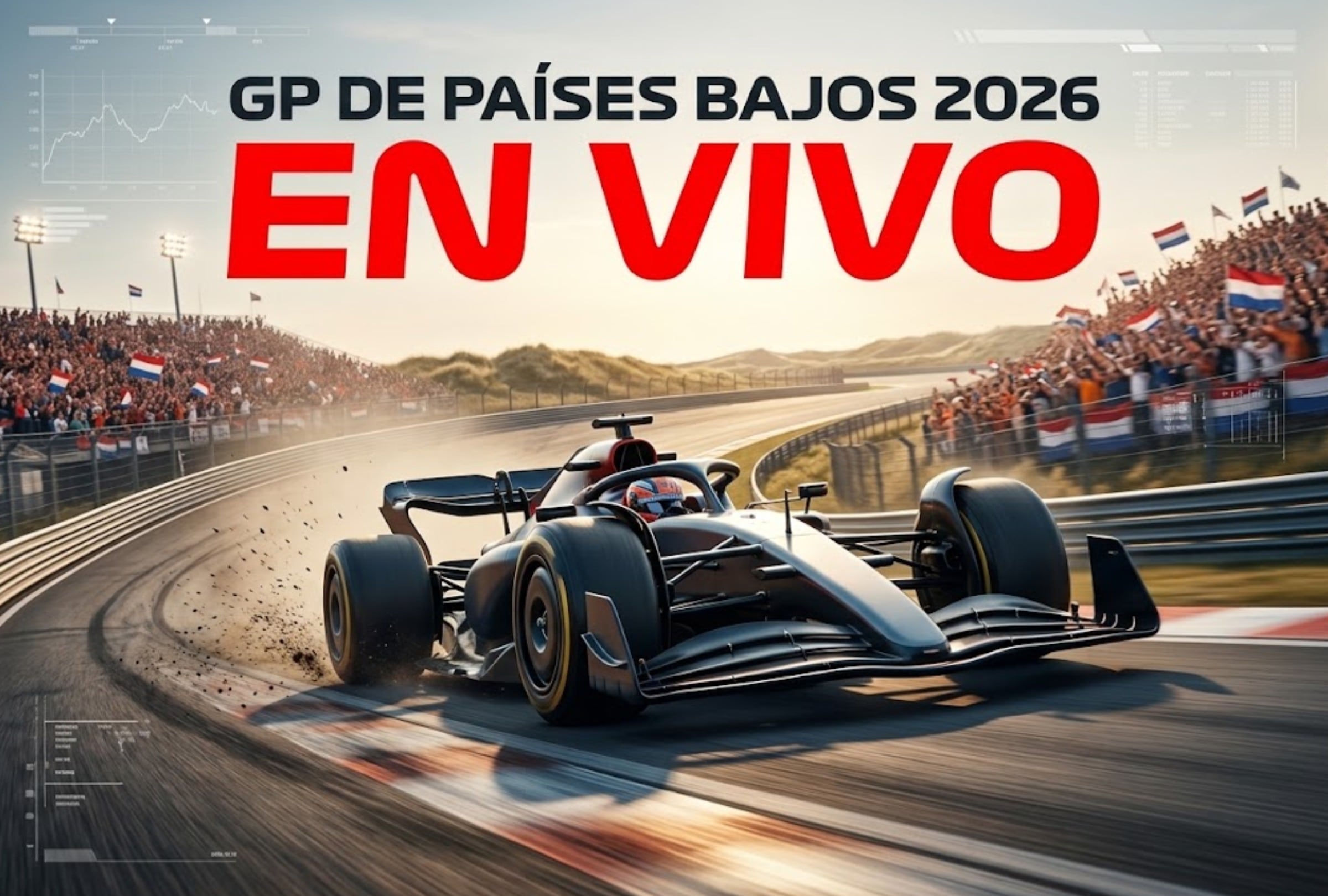 PAÍSES BAJOS, (23-08-2026).- Horarios y canales de TV para ver EN DIRECTO el Gran Premio de Países Bajos 2026 que se realizará en el Circuito de Zandvoort. FOTO: Imagen creada por Gemini.