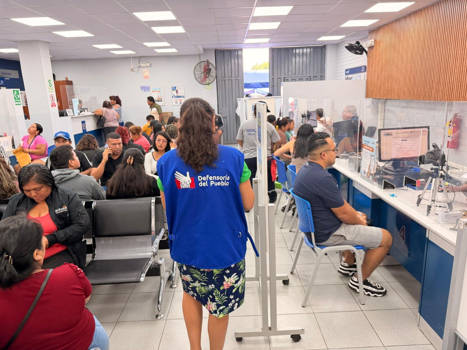 La Defensoría de Pueblo dirigió este martes una supervisión inopinada en diversas sedes del Reniec). Foto: Defensoría.