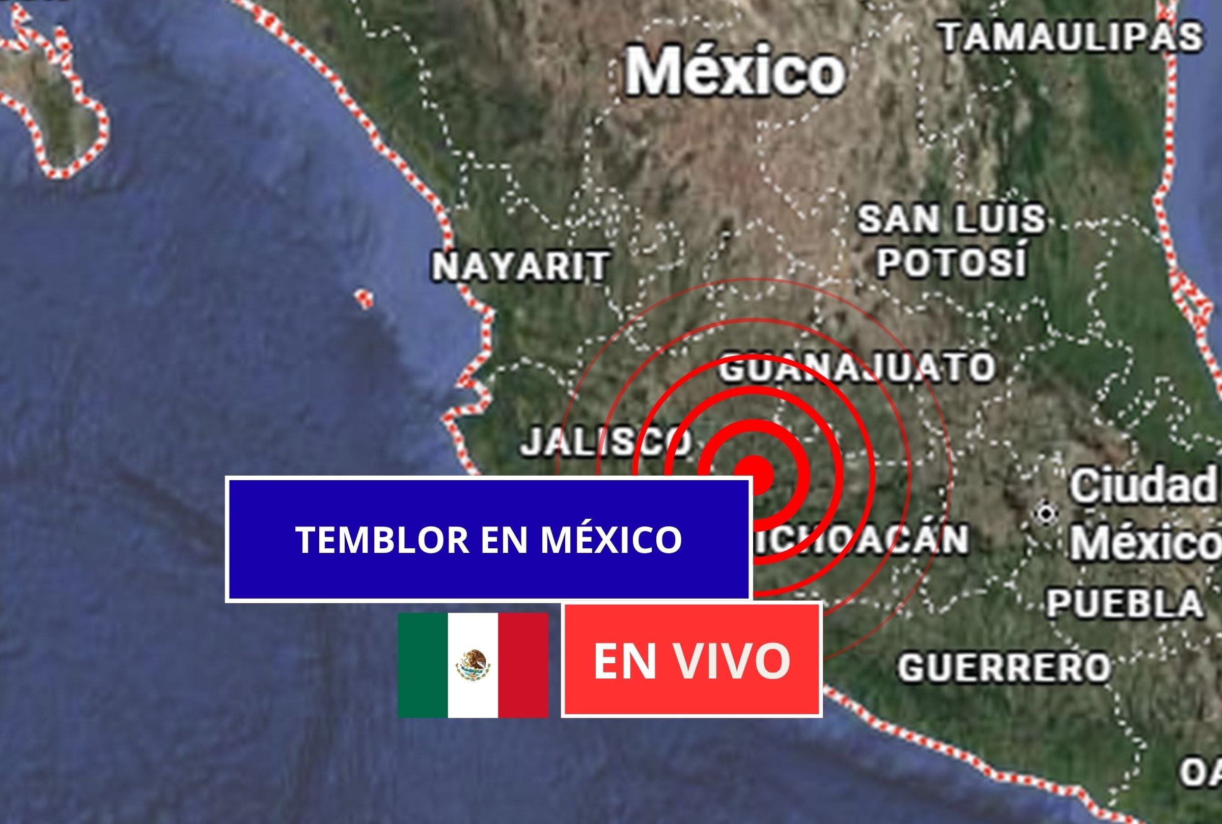 Sigue el reporte oficial del Servicio Sismológico Nacional (SSN) sobre los últimos temblores registrados en México hoy, viernes 03 de julio de 2026. (Imagen creada con foto de Google Maps para Gestión Mix)