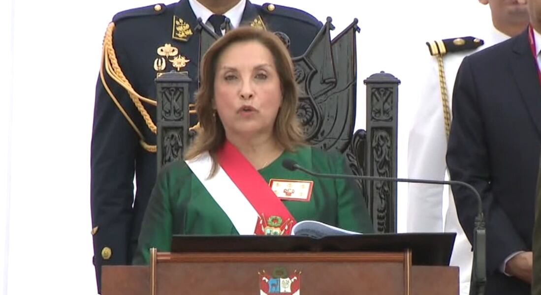 Dina Boluarte lideró ceremonia por la defensa de la democracia y el Estado de Derecho. Foto: difusión