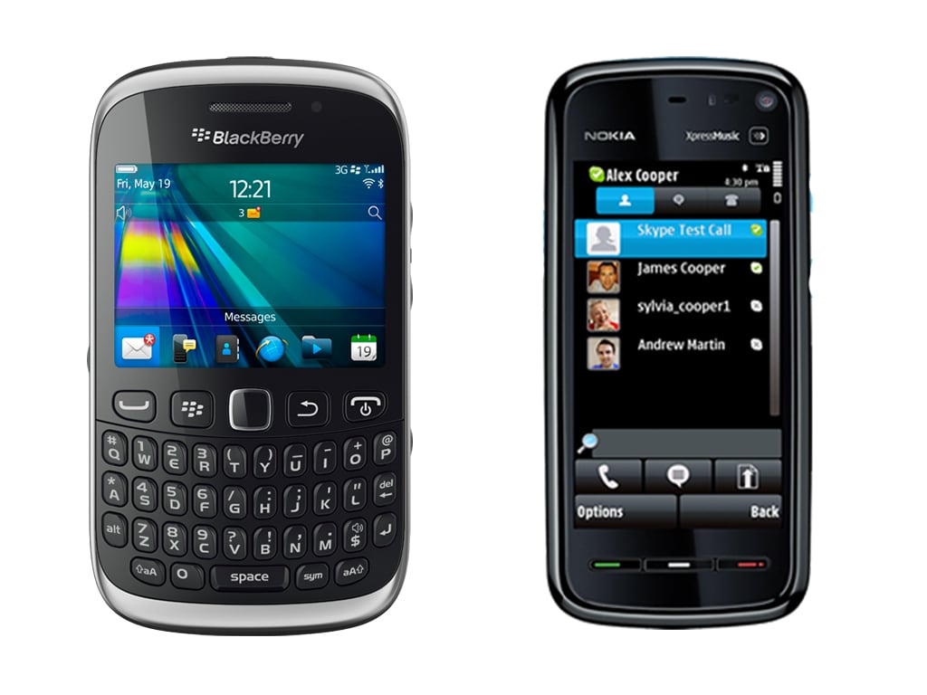 Celulares Blackberry y Nokia. (Foto: Blackberry)
