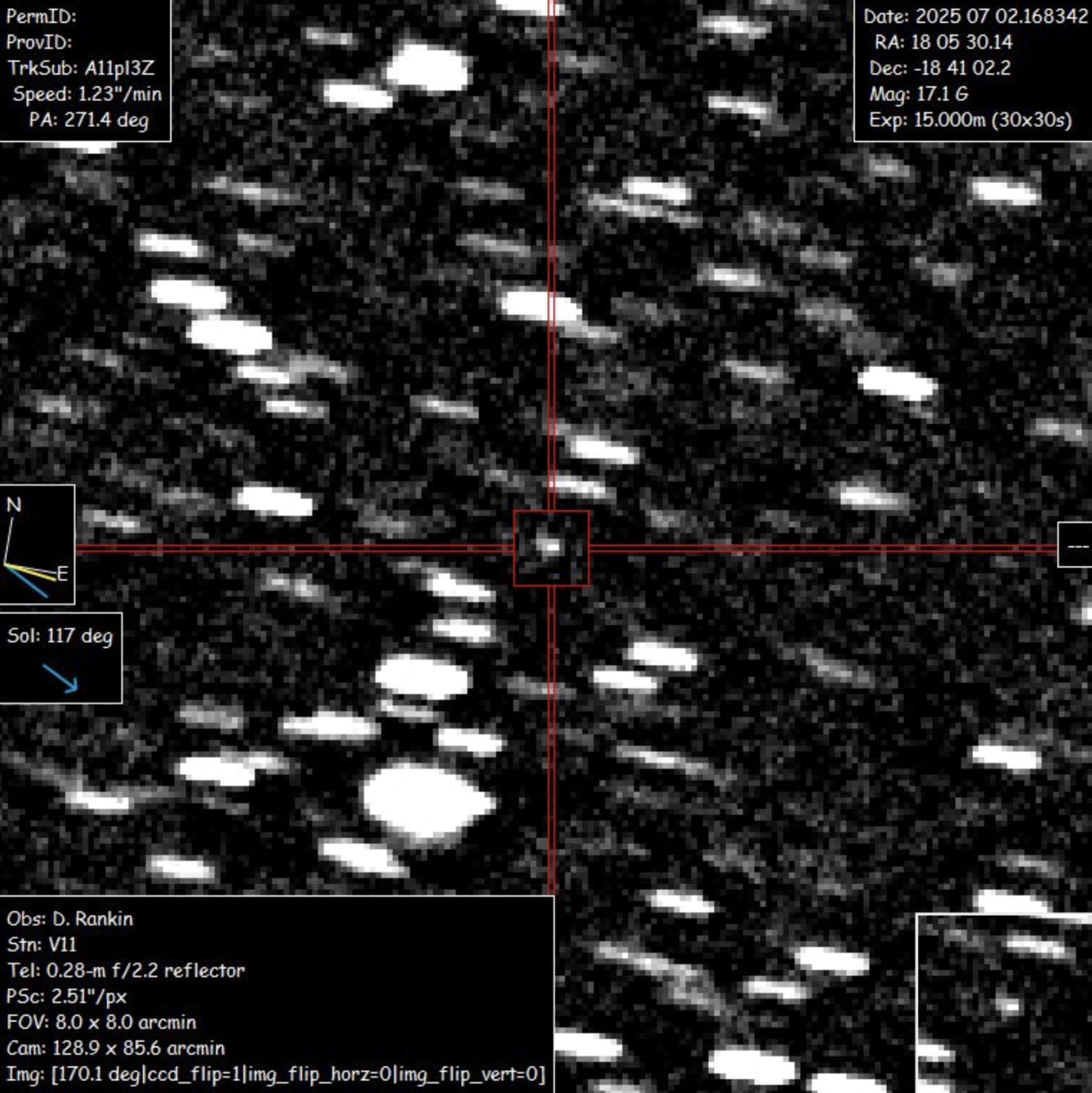 El cometa 3I/ATLAS, que actualmente atraviesa nuestro sistema solar a toda velocidad, fascina a los científicos y cautiva a las redes sociales. (Foto: David RANKIN / David Rankin, Saguaro Observatory / AFP)