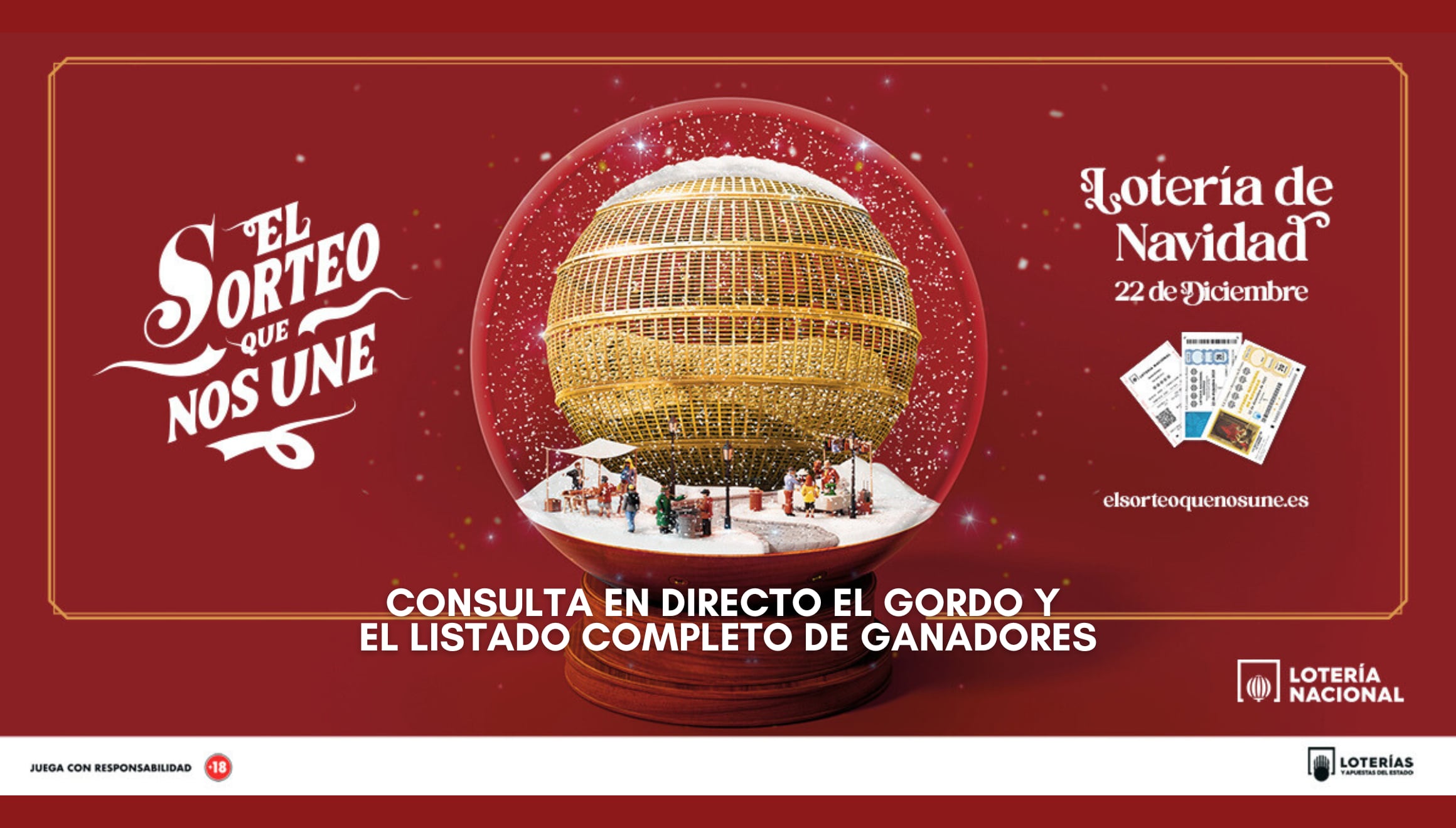 ¡Lista oficial aquí! Consulta los números premiados de la Lotería de Navidad. Revisa El Gordo y el listado completo de ganadores para celebrar este 22 de diciembre. | Crédito: loteriasyapuestas.es / Composición Gestión Mix