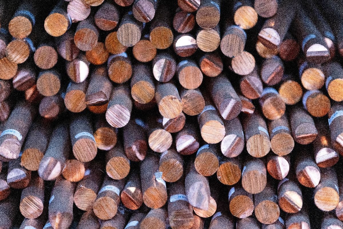 Copper rods sit in a storage at the Aurubis AG metal refinery in Hamburg, Germany, on Wednesday, July 16, 2025. Photographer: Krisztian Bocsi/Bloomberg