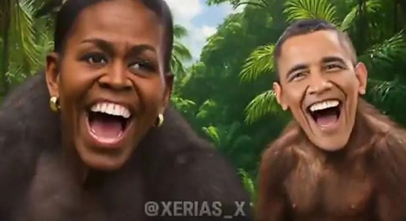 Michelle y Barack Obama. Foto: @realDonaldTrump