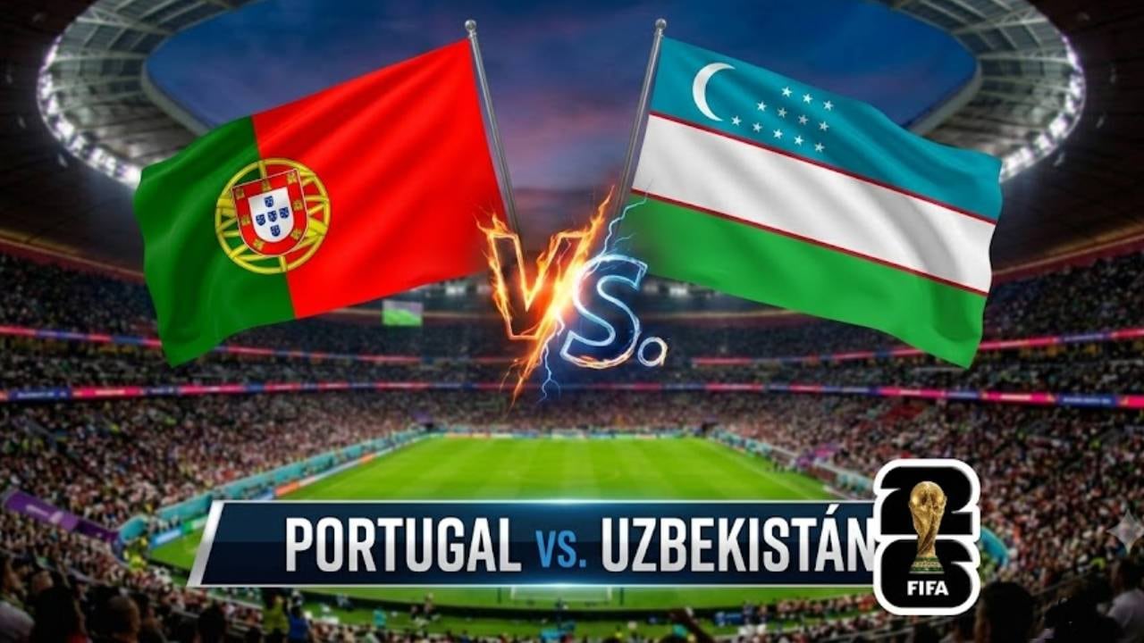 HOUSTON, TEXAS (ESTADOS UNIDOS), 23/06/2026.- Canales para ver EN VIVO y EN DIRECTO el partido Portugal vs. Uzbekistán hoy martes 23 de junio por la Jornada 2 del grupo K del Mundial 2026 en NRG Stadium (Estadio Houston), Estados Unidos. FOTO creada por Gemini.