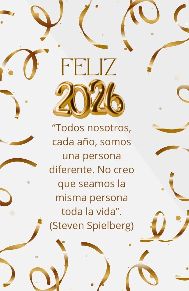 “Todos nosotros, cada año, somos una persona diferente. No creo que seamos la misma persona toda la vida”. (Steven Spielberg). FOTO DE CANVA.COM