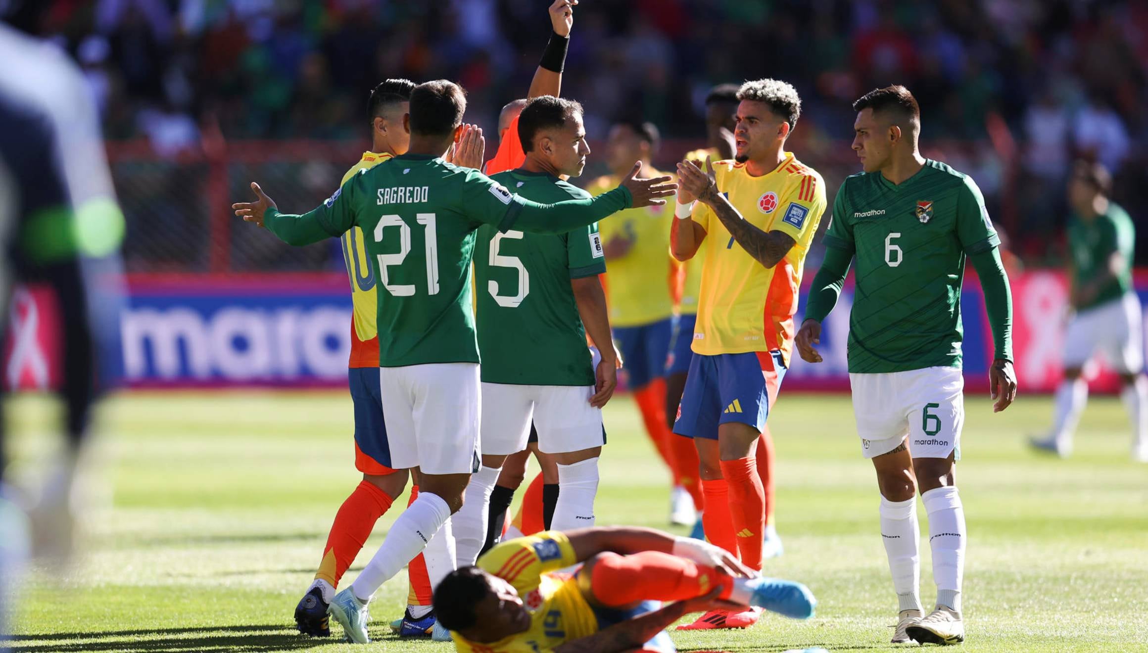 Bolivia se puso en zona de clasificación al Mundial 2026 tras vencer a Colombia en El Alto. (Foto: EFE)