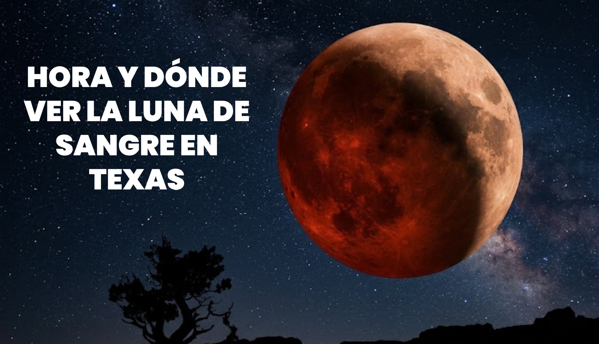 Revisa la hora exacta y cómo puedes ver el eclipse lunar parcial o también llamada Luna de Sangre, este 28 de agosto de 2026, desde Texas. (Foto: Imagen creada por Gestión Mix utilizando la IA de Gemini)
