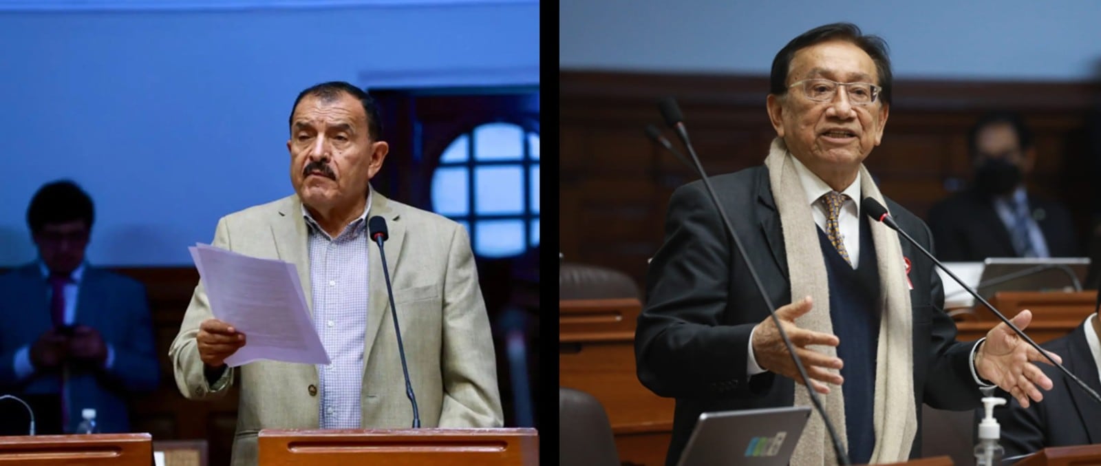 Reymundo Mercado y José María Balcázar. Foto: Composición/Andina/Congreso