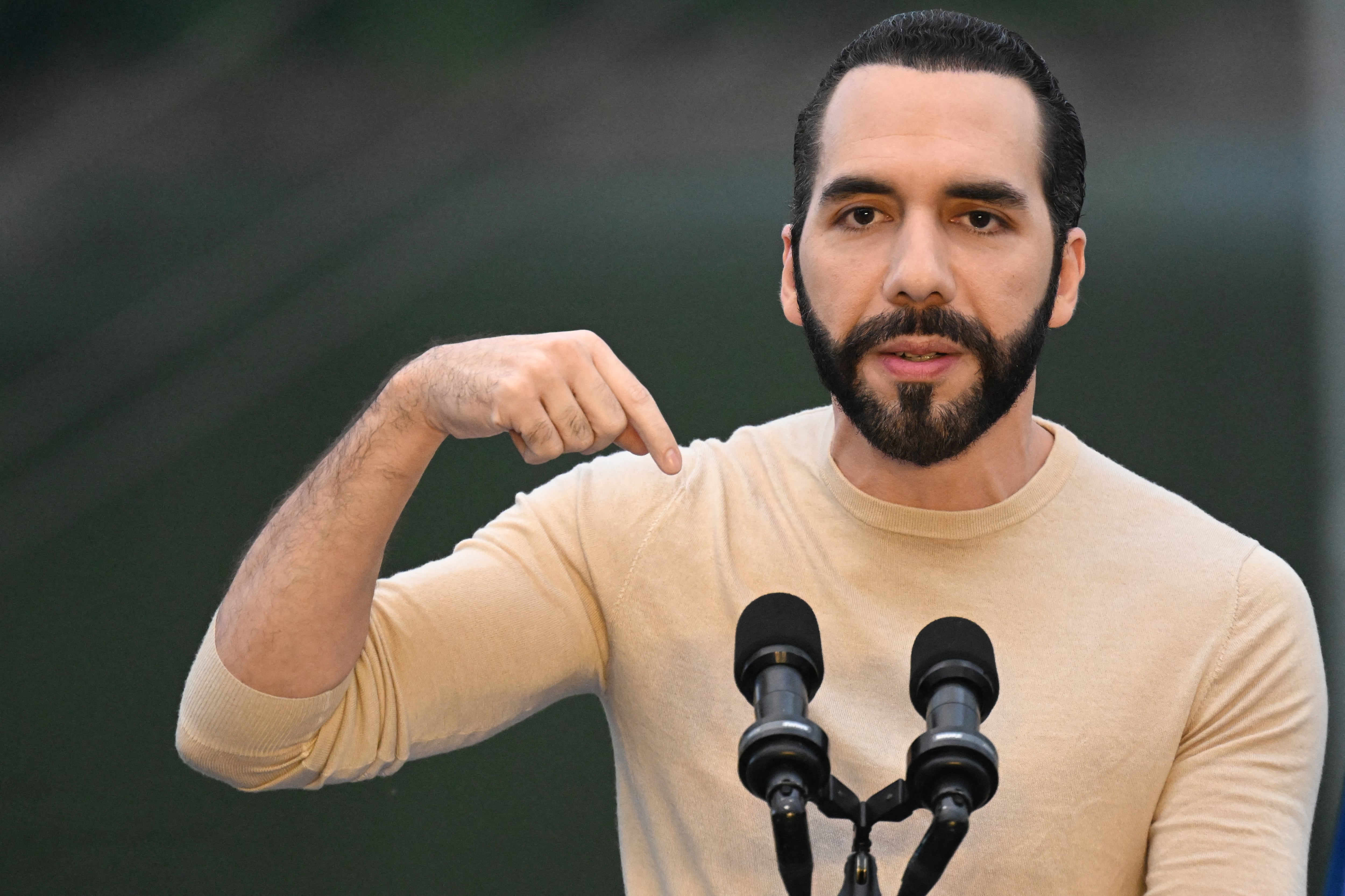 El presidente de El Salvador, Nayib Bukele. (Foto de Marvin RECINOS / AFP)
