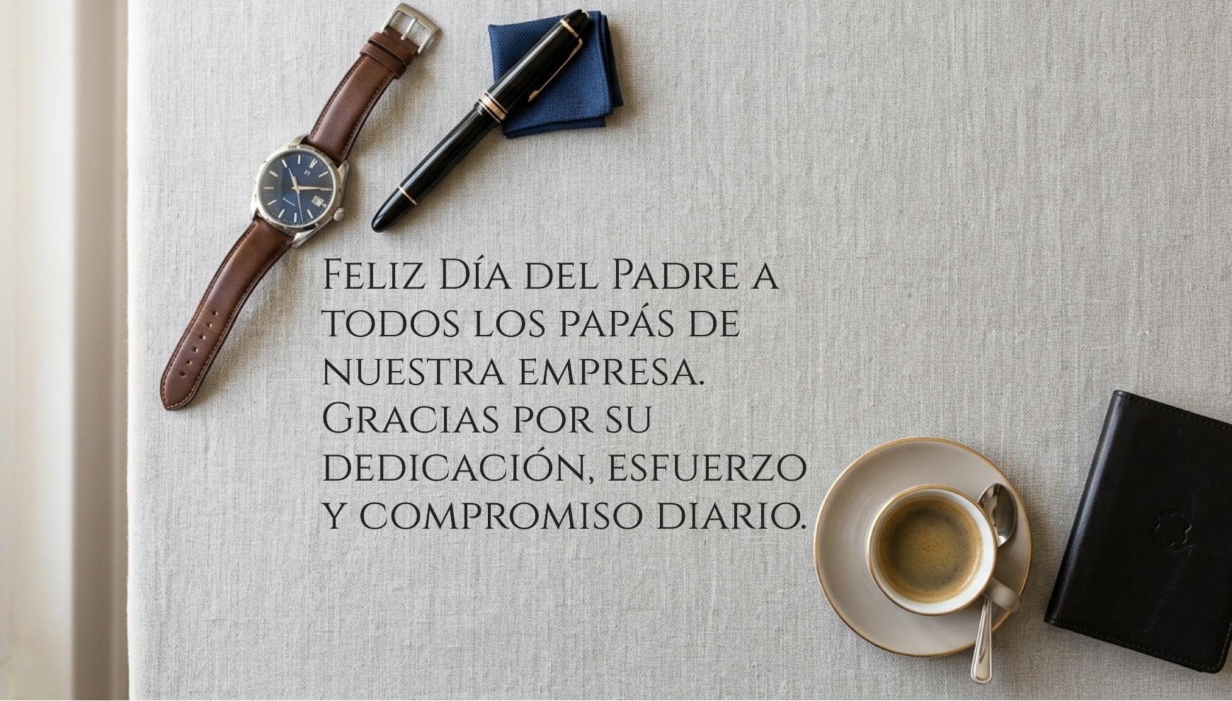 Estas frases del Día del Padre 2026 son ideales para correos corporativos, tarjetas y mensajes de reconocimiento. | Crédito: Imagen creada por Gestión MIX usando Gemini