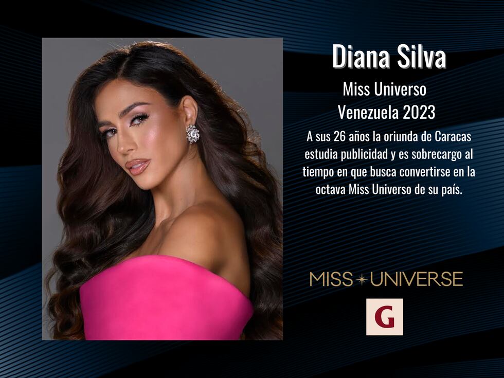 Oriunda de Caracas, Diana Carolina Silva Francisco es una venezolana de 26 años que estudia publicidad y es sobrecargo al tiempo en que busca convertirse en la octava Miss Universo de su país.
