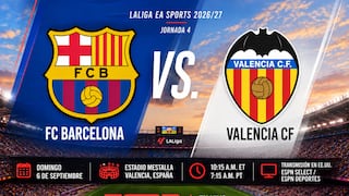 ESPN transmitió el partido FC Barcelona 5-0 Valencia por la Jornada 4 de LaLiga (06/09/2026)