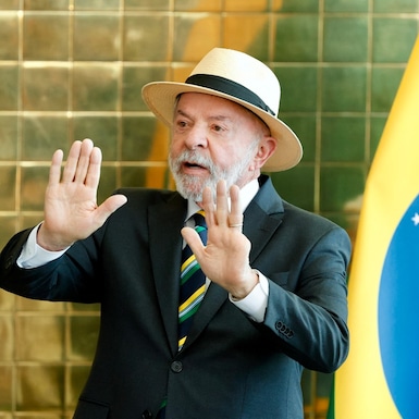 El presidente de Brasil, Luiz Inácio Lula da Silva, en el Palacio de la Alvorada en Brasilia, el 27 de julio de 2026. (Sergio Lima / AFP)