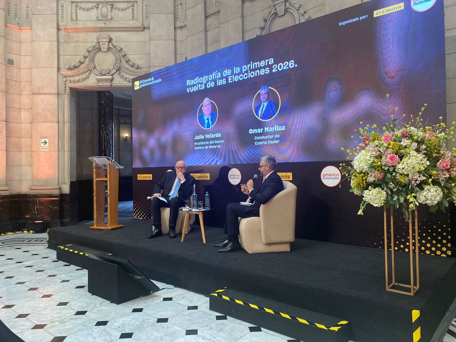 Julio Velarde se presentó en el foro “Radiografía de la primera vuelta de las Elecciones 2026” organizado por el Grupo El Comercio. (Foto: Guadalupe Gamboa)