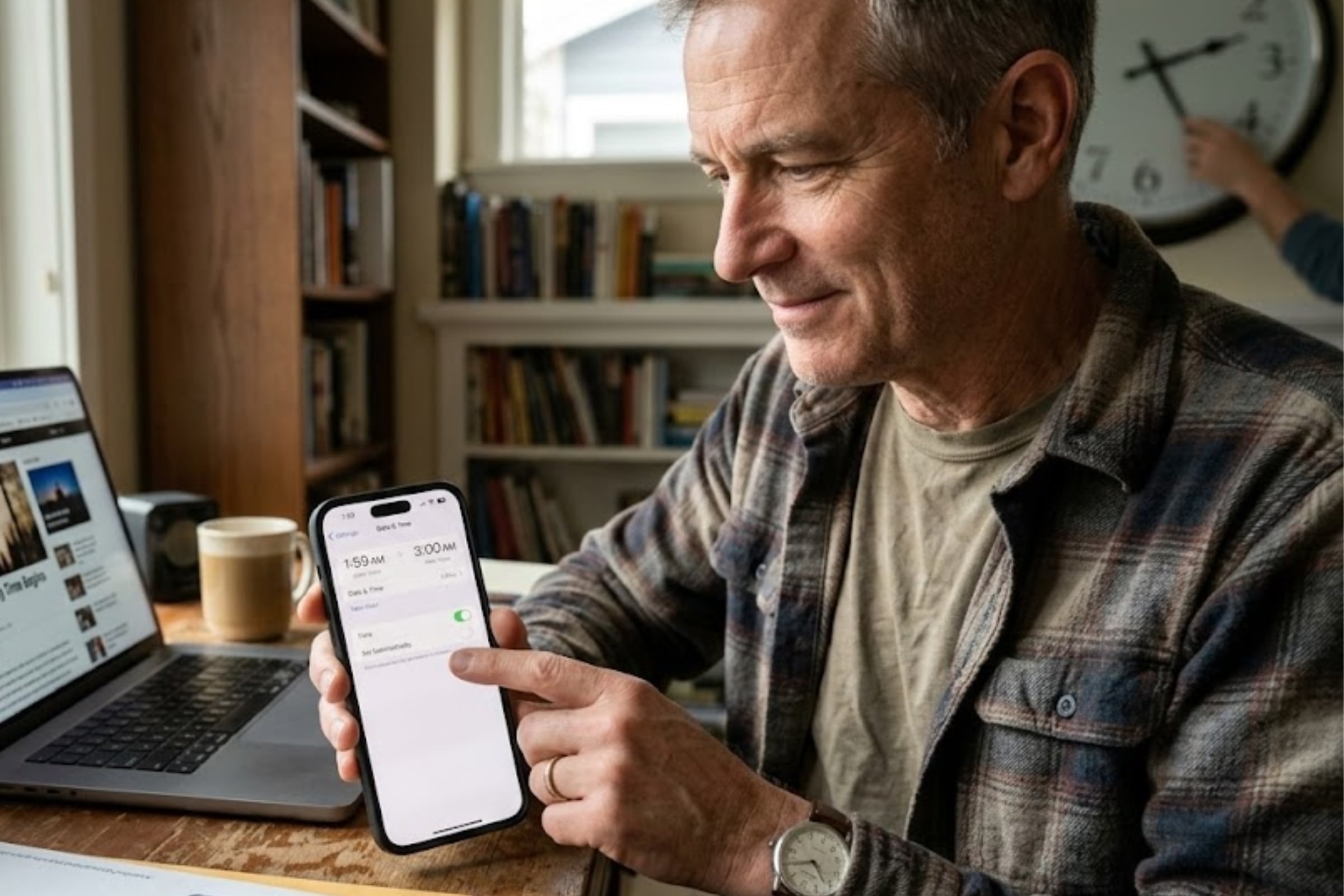 Los smartphones tienen la posibilidad de ajustarse automática al horario de verano. (Crédito: Imagen referencial creada por El Comercio MAG usando la IA de Gemini)