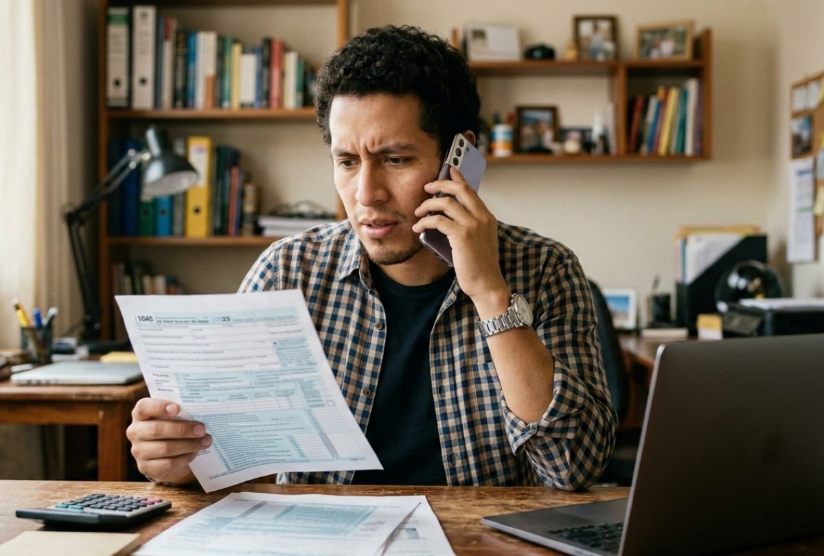 Si el IRS te avisa que tu declaración “ya fue presentada y aprobada”, podrías ser víctima de robo de identidad tributaria; te contamos cómo reaccionar a tiempo (Crédito: Imagen creada por El Comercio MAG usando la IA de Gemini)