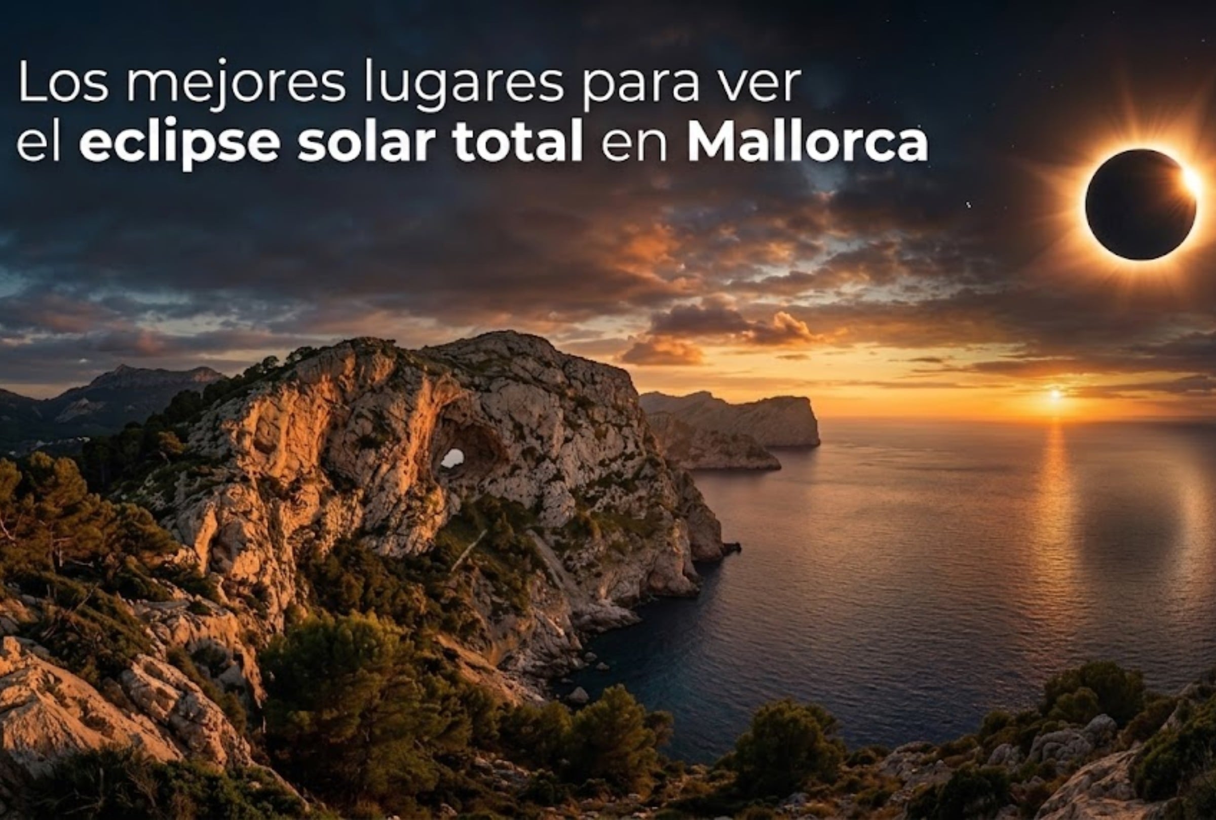 Los mejores lugares para ver el eclipse solar total en Mallorca hoy 12 de agosto de 2026