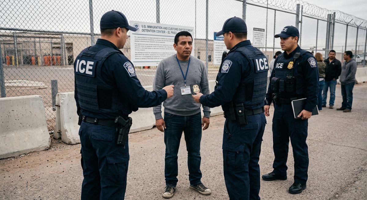Acudir a una instalación de ICE para visitar a un ser querido implica controles de identidad y seguridad. Te explicamos en qué casos puede haber mayor preocupación y qué información conviene revisar antes de presentarte (Foto: Imagen creada por Gestión MIX usando Gemini)