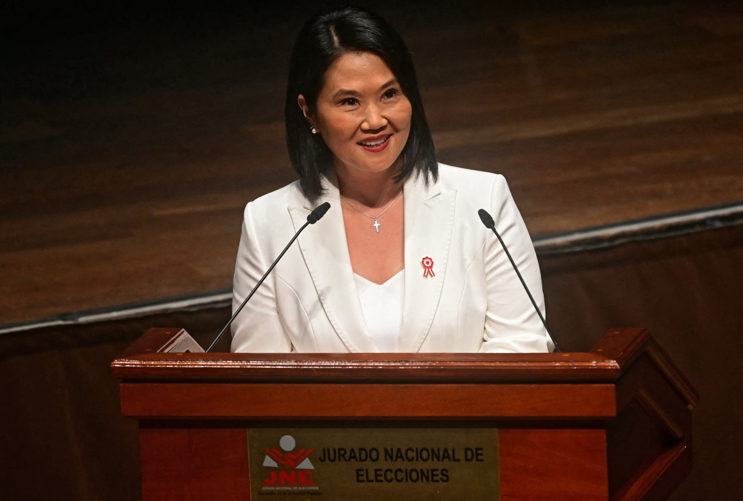 Horarios y canales de TV para ver EN VIVO el Mensaje Presidencial de Keiko Fujimori por Fiestas Patrias que realizará este 28 de julio en el Congreso de la República. FOTO: Ernesto BENAVIDES / AFP.