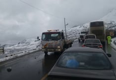 Caída de granizo de fuerte intensidad bloqueó el tránsito en la carretera Juliaca - Puno