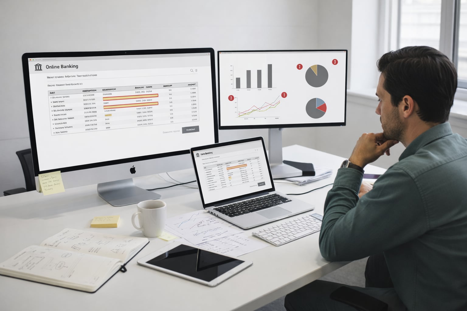 Revisión de cuentas bancarias. Imagen: Perplexity, Chatgpt, Diario Gestión