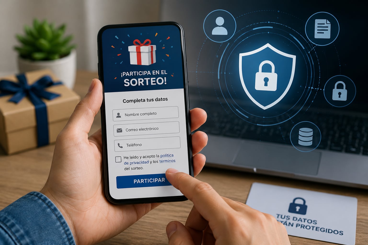 Las reglas detrás de los sorteos: qué pueden hacer las empresas con tus datos personales | Foto: Generada con IA - ChatGPT