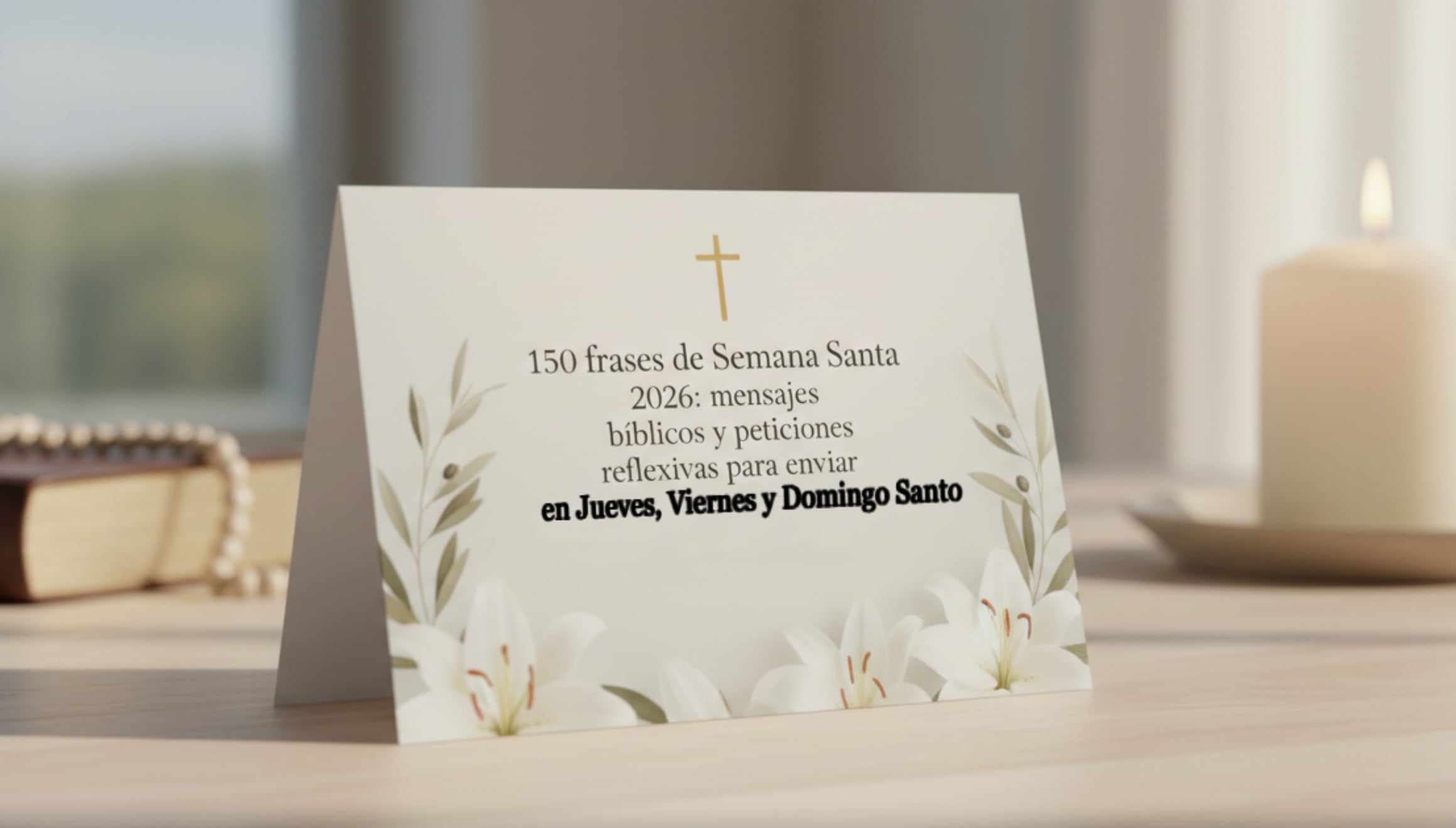 Vive una Semana Santa 2026 llena de fe. Encuentra 150 frases con mensajes bíblicos y reflexiones para compartir este Jueves, Viernes y Domingo Santo con tus seres queridos por WhatsApp y redes sociales. ¡Amén! | Imagen referencial creada por Gestión Mix usando la IA de Gemini / Composición GEC