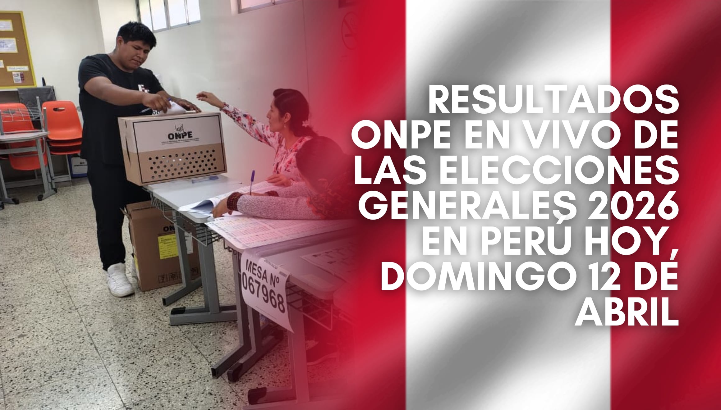 Consulta cuáles son los resultados oficiales de la ONPE y mira cómo votarons los peruanos en las Elecciones Generales 2026 en Perú hoy, domingo 12 de abril. | Crédito: ONPE Oficina Nacional de Procesos Electorales - Perú / Facebook / Composición Mix
