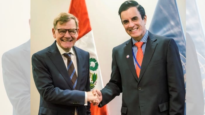 Ministros de Relaciones Exteriores del Perú y Alemania destacan carácter estratégico de la relación bilateral en las Naciones Unidas. Foto: Cancillería.