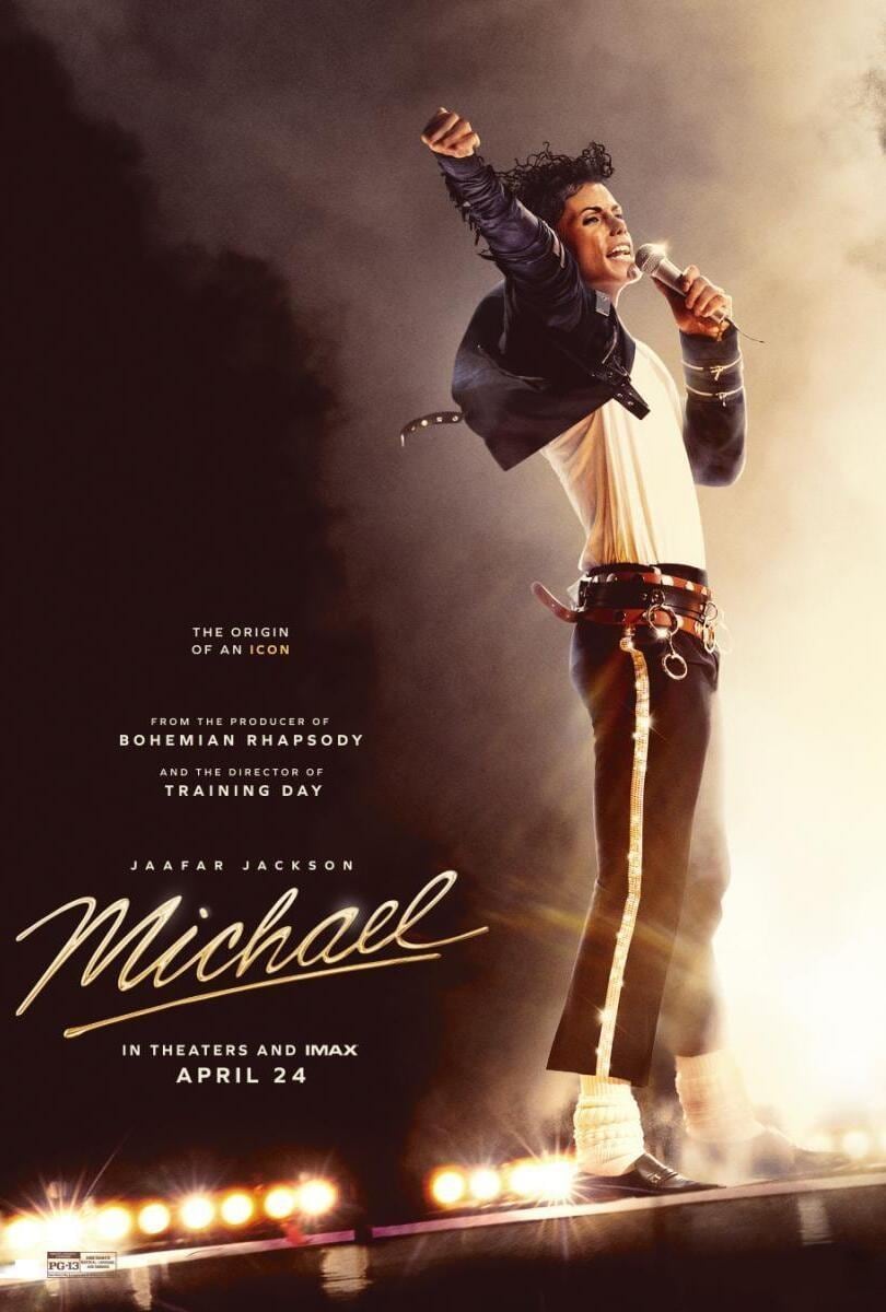 El póster de "Michael", película que muestra el viaje de Michael Jackson más allá de la música (Foto: Lionsgate / Universal Pictures)