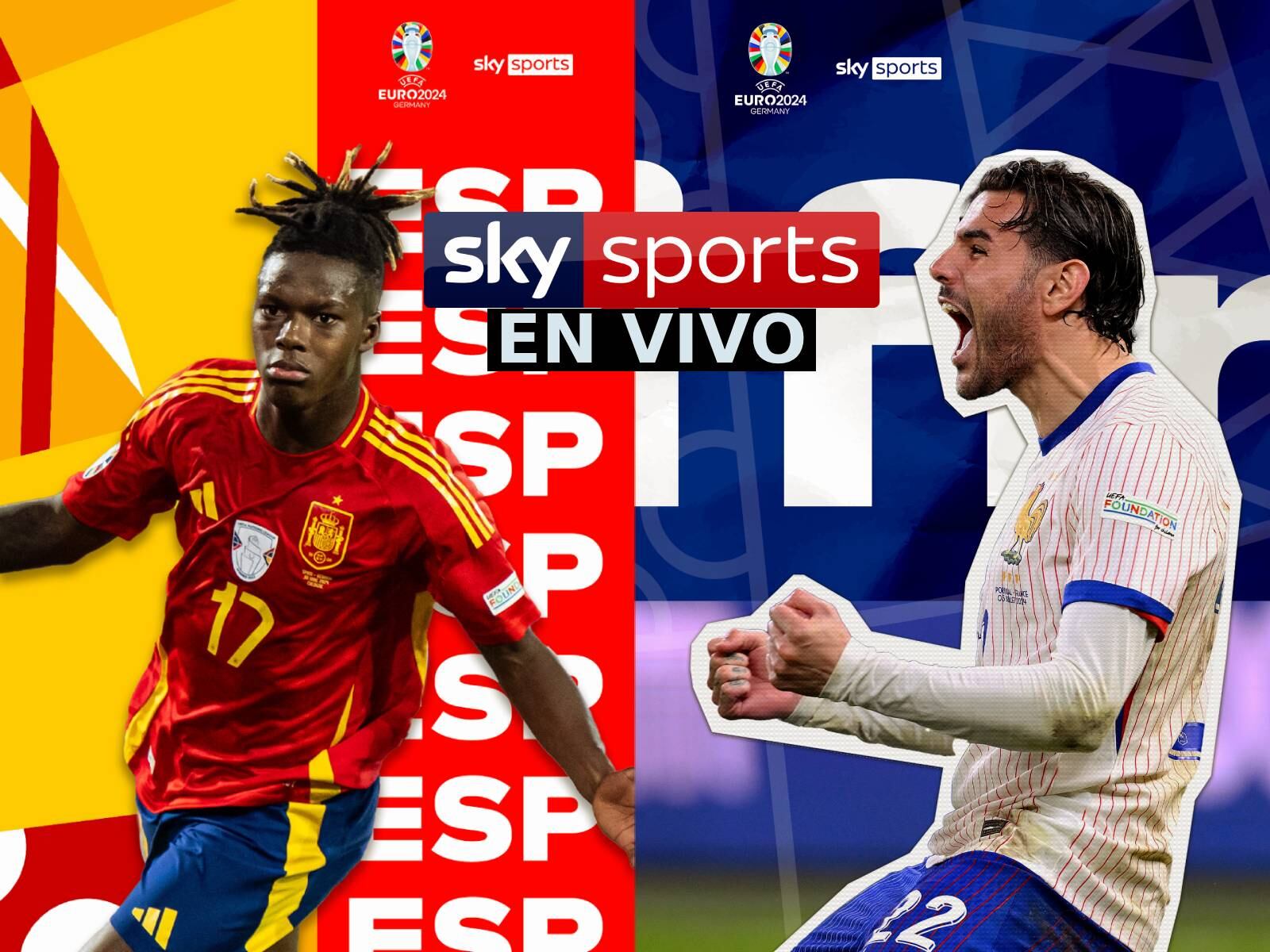 Señal oficial de SKY SPORTS para mirar el partido España-Francia por la semifinal de la Eurocopa 2024. (Foto: SKY Sports)