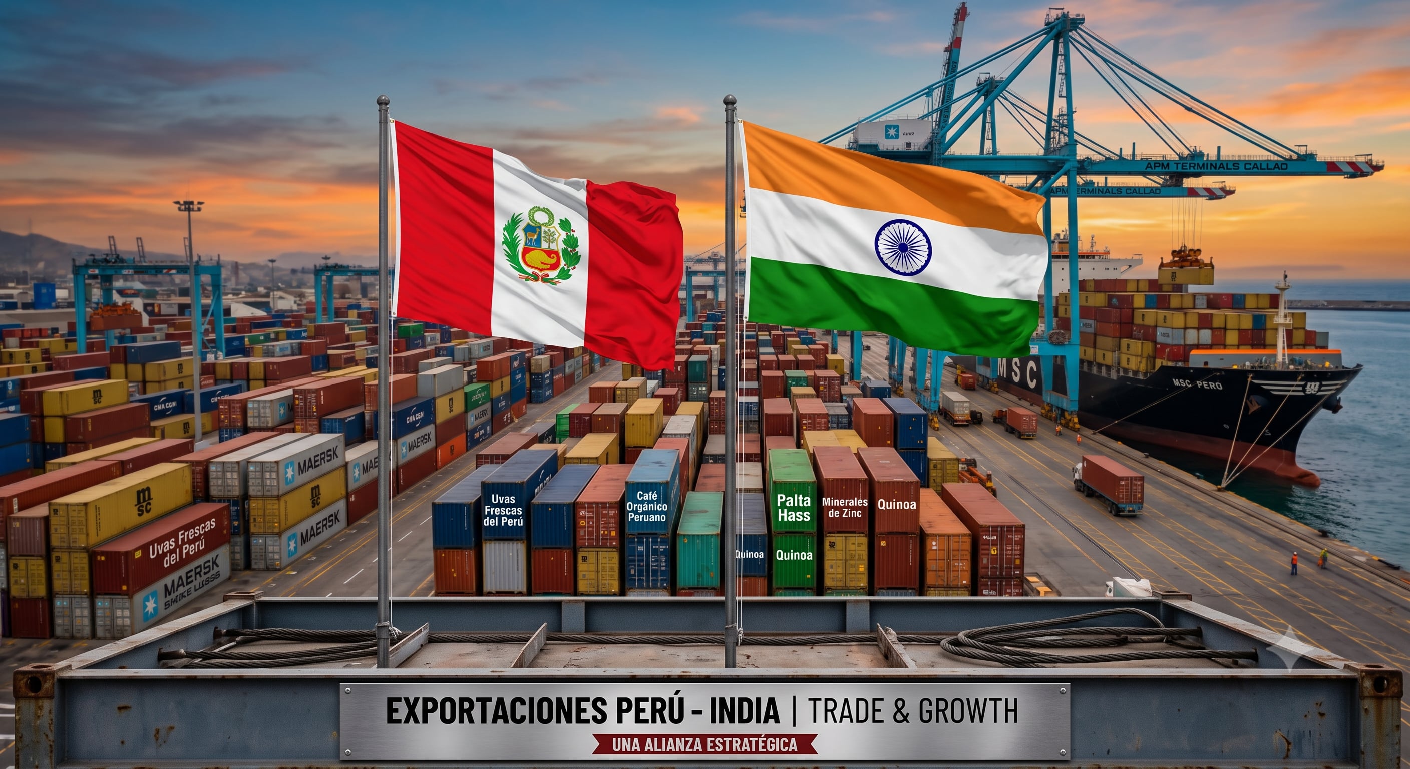 India representa uno de los mercados con mayor interés para el Perú debido a su tamaño y dinamismo económico. (Imagen: Fotocomposición realizada con Gemini)