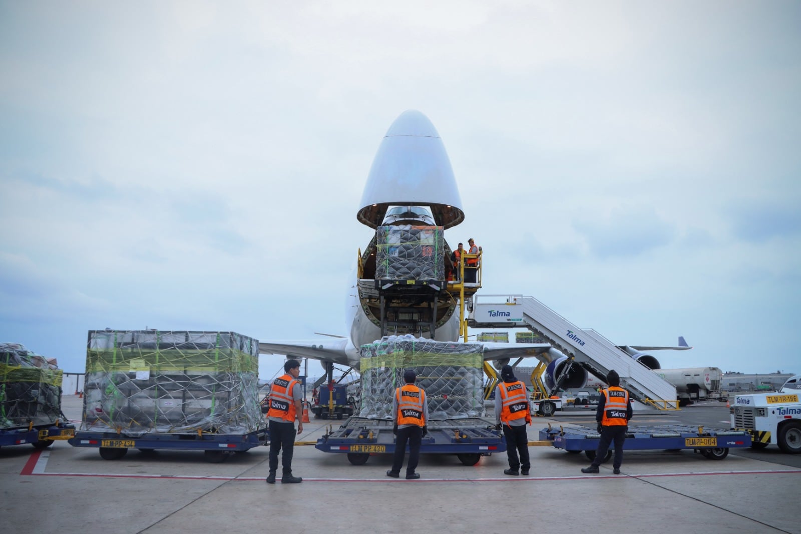 En el caso de BTS, trajeron 420 toneladas y partieron rumbo a Chile con 500 toneladas. Foto: Talma