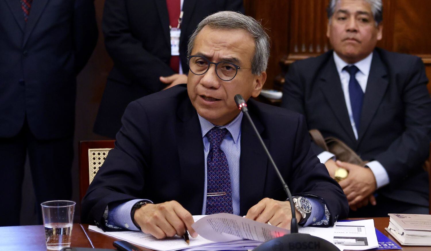 Samuel Abad ratificó que ningún magistrado de la JNJ acudirá hoy al Pleno del Congreso para ejercer su derecho de defensa. Foto: Congreso