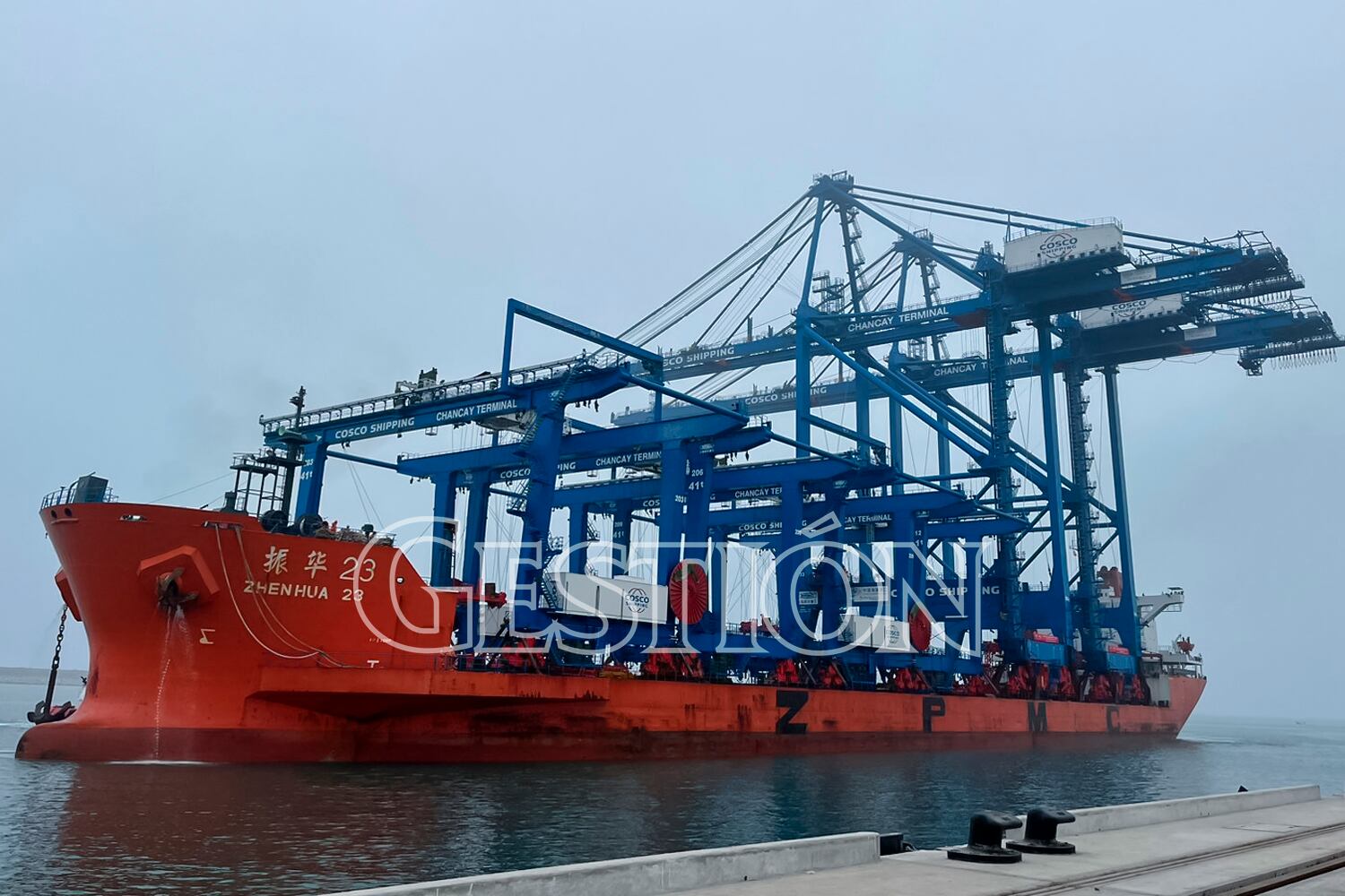 Grúas pórtico llegan al Puerto de Chancay. Foto: Difusión para Gestión.