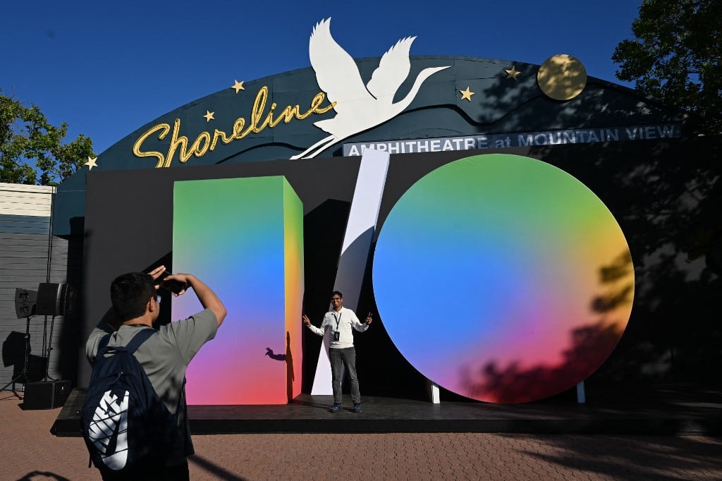 Llegada de asistentes a la conferencia de desarrolladores de tecnología Google I/O 2026 en Mountain View, California, el 19 de mayo de 2026. (Foto de Karl Mondon / AFP)