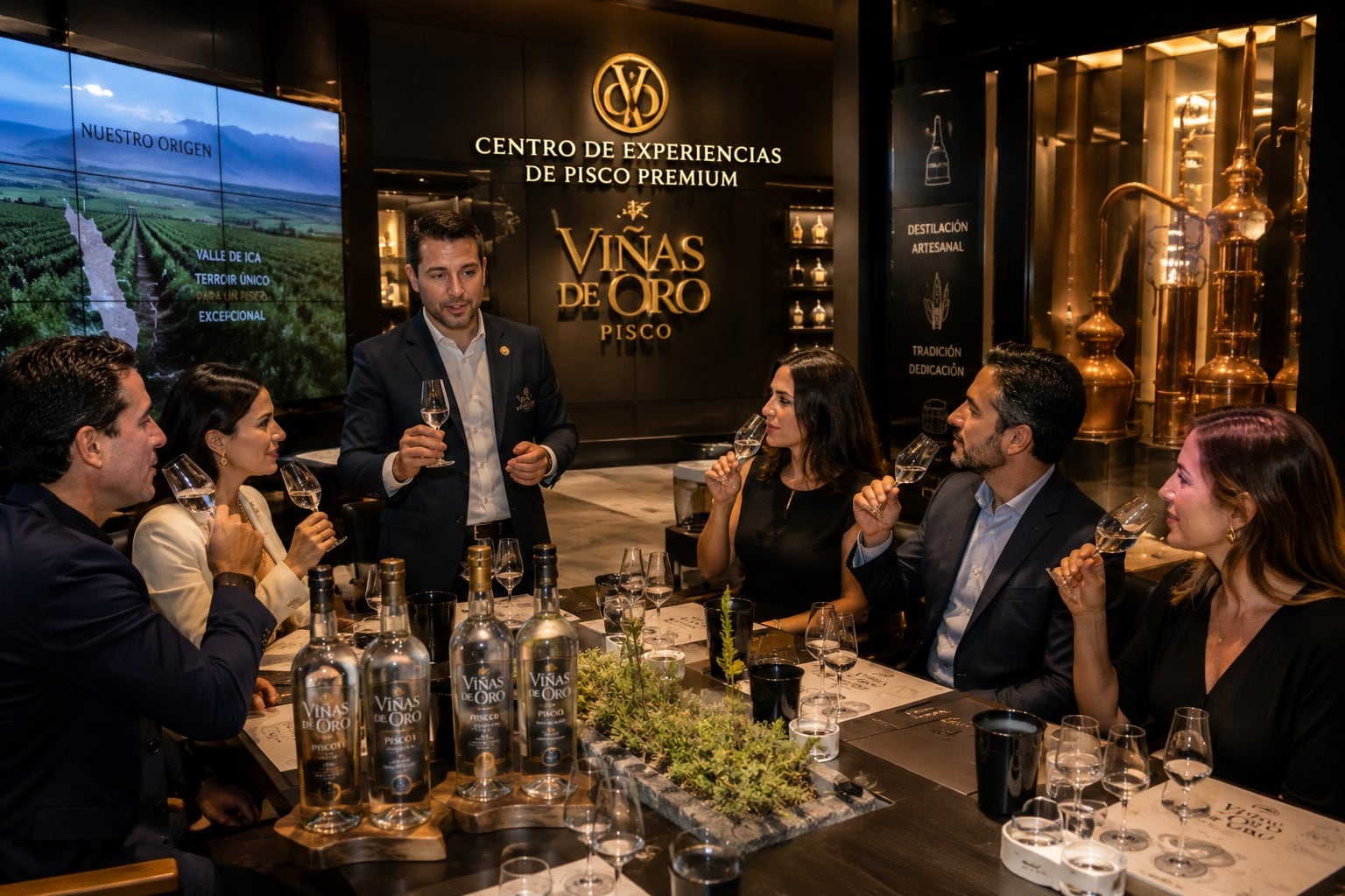 La estrategia de Viñas de Oro apuesta por asociar el pisco a experiencias de alto valor. Su línea Blue ya se comercializa en hoteles, restaurantes y bares de lujo del país. Foto: GEC