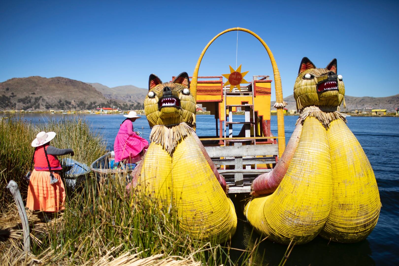 Isla de los Uros en el lago Titicaca, Puno. Foto: GEC