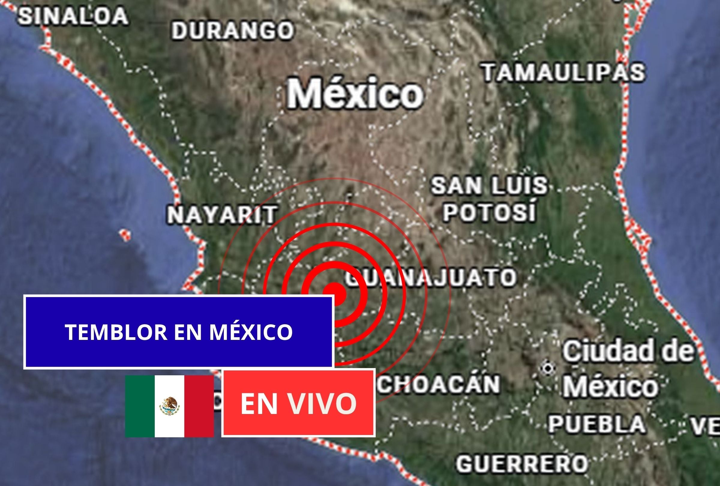 Sigue el reporte oficial del Servicio Sismológico Nacional (SSN) sobre los últimos temblores registrados en México hoy, martes 29 de septiembre de 2026. (Imagen creada con foto de Google Maps para Gestión Mix)