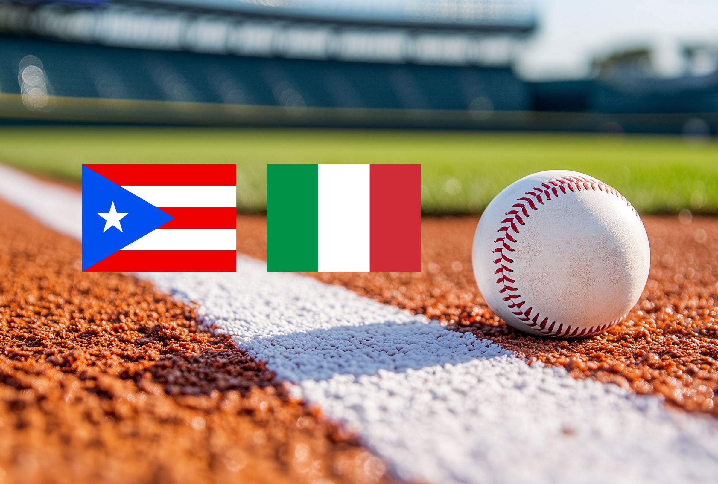 El Puerto Rico - Italia Dominicana por el Clásico Mundial de Béisbol 2026 es uno de los partidos más atractivos del sábado 14 de marzo. (Foto: Composición Gestión Mix)